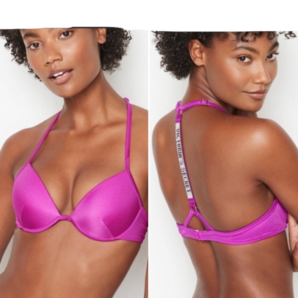 🏖💖VS Shine Strap Malibu Fabulous Push-Up Swim Top